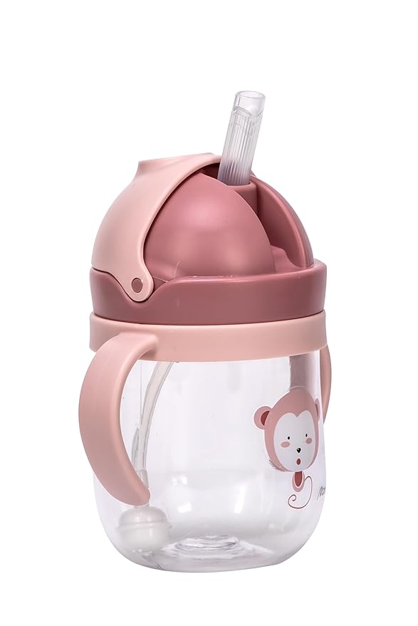 Adore Animal Park! The Gravity Straw Sipper 250ml (Pink)