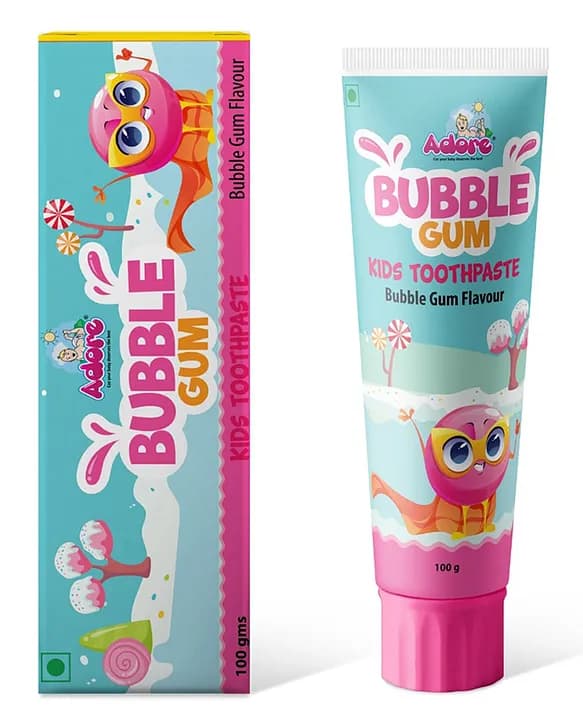Adore Bubble Gum Kids Toothpaste 100g- Pack of 1