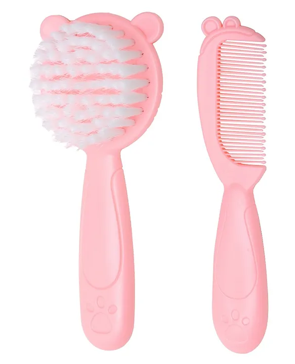 Adore Ted-The Comfy  Baby Brush and Comb Set- Pink
