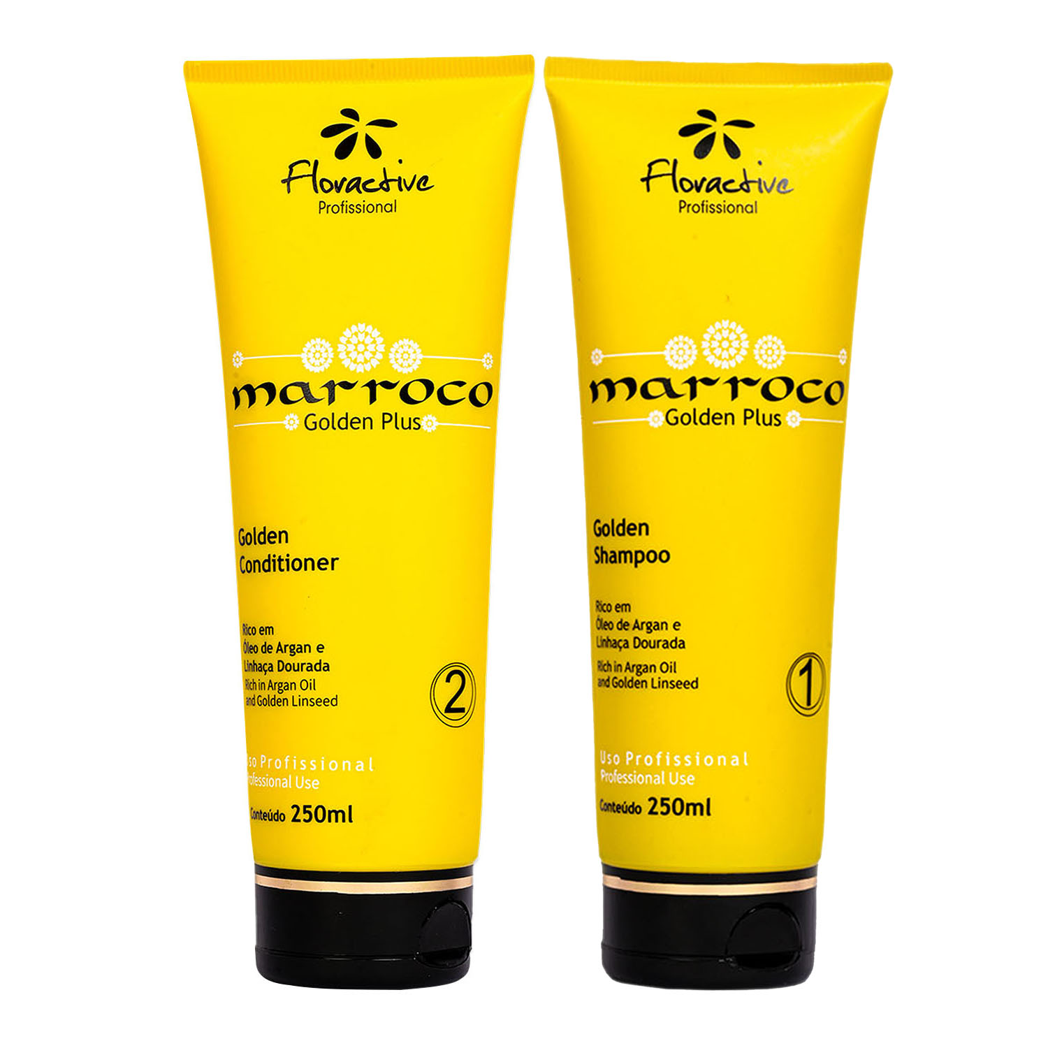 FLORACTIVE PROFISSIONAL Marroco Gloden Shampoo & Conditioner 250Ml (Set of 2)-250ml+250ml