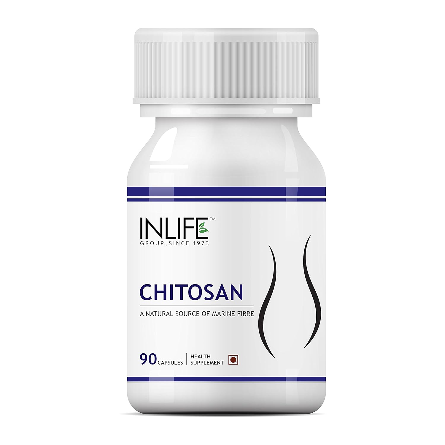 INLIFE Chitosan Supplement 1050 mg, per serving - 90 Capsules (Pack of 1)